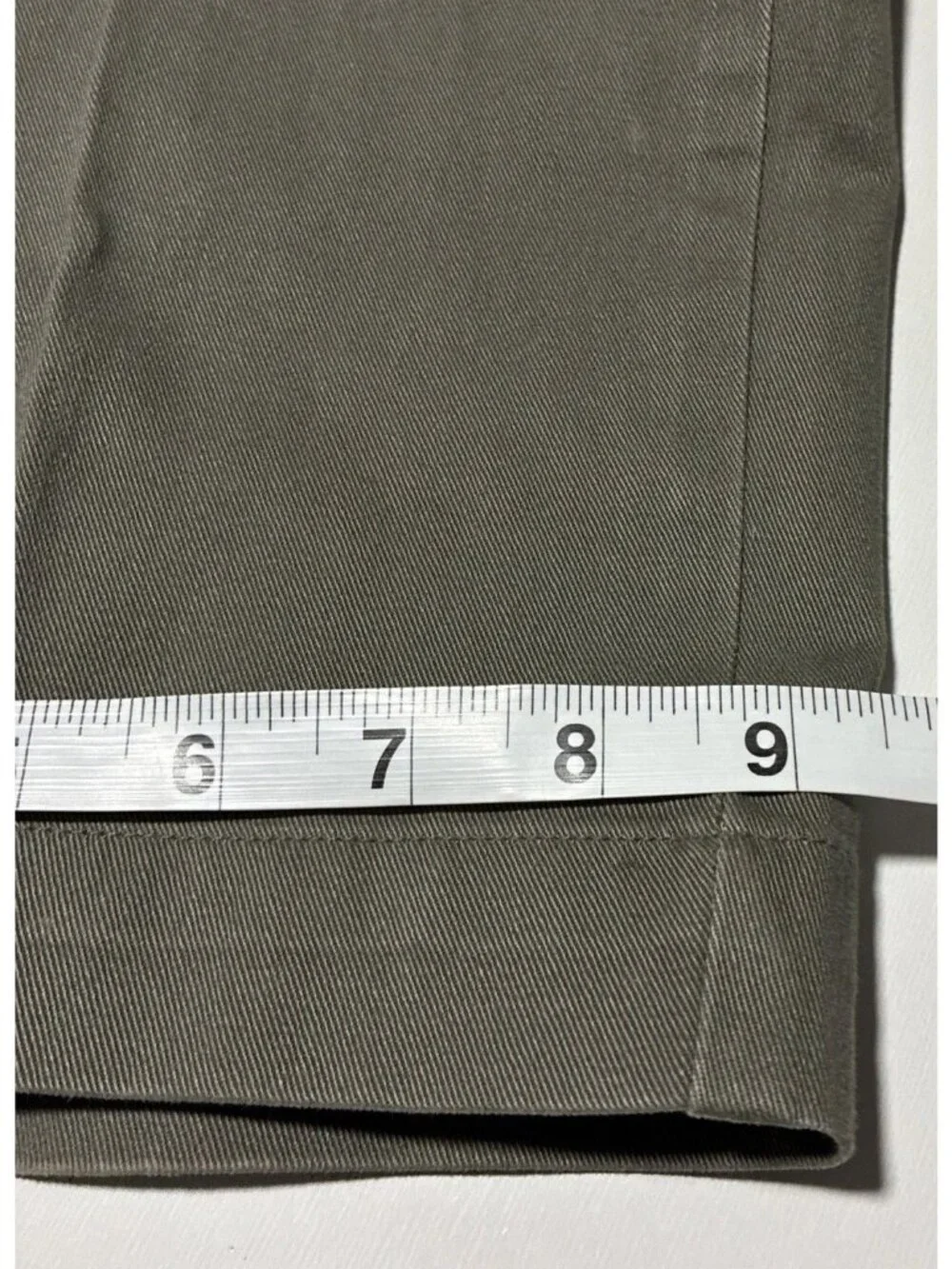 Heavyweight Gray Twill Work Trousers Mens 38x29 Flat Front Straight Leg Durable
